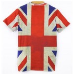 Red Blue UK Flag Jack Union Keep Calm Carry On Short Sleeves Mens T-Shirt